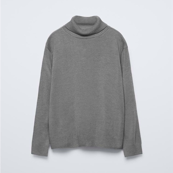 NWOT Zara Gray Turtleneck Sweater - Picture 1 of 3